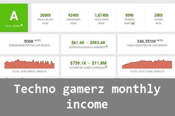 Techno gamerz monthly income