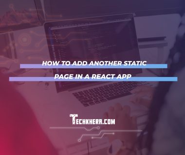 How to Add Another Static Page in a React App