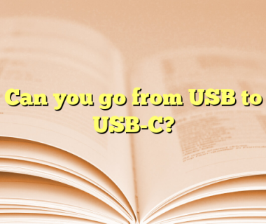 Can you go from USB to USB-C?