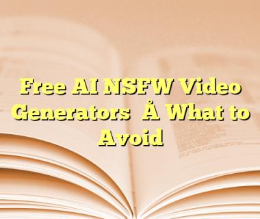 Free AI NSFW Video Generators – What to Avoid
