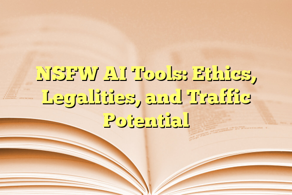 NSFW AI Tools: Ethics, Legalities, and Traffic Potential