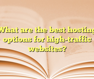 What are the best hosting options for high-traffic websites?