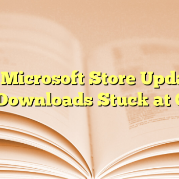 Fix Microsoft Store Updates or Downloads Stuck at 0%