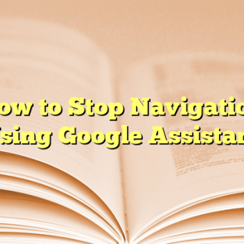 How to Stop Navigation Using Google Assistant
