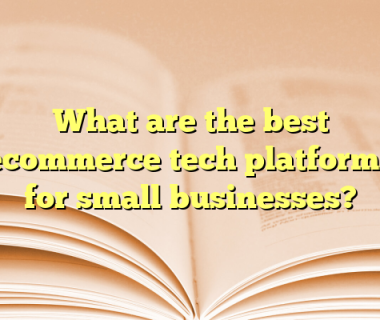 What are the best ecommerce tech platforms for small businesses?