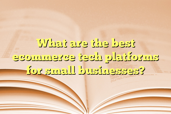 What are the best ecommerce tech platforms for small businesses?