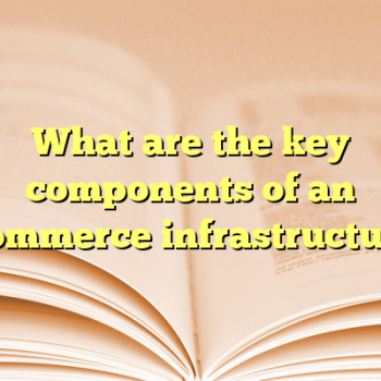 What are the key components of an ecommerce infrastructure?
