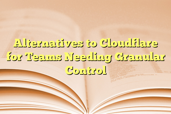 Alternatives to Cloudflare for Teams Needing Granular Control