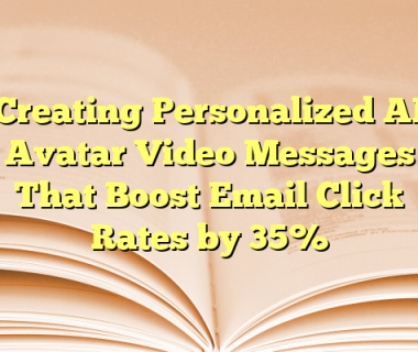Creating Personalized AI Avatar Video Messages That Boost Email Click Rates by 35%
