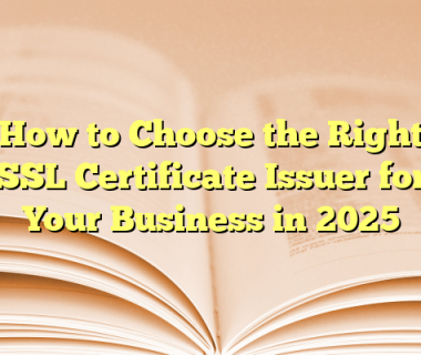 How to Choose the Right SSL Certificate Issuer for Your Business in 2025
