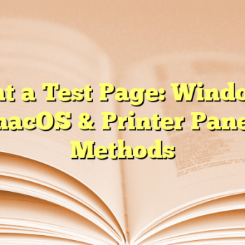 Print a Test Page: Windows, macOS & Printer Panel Methods
