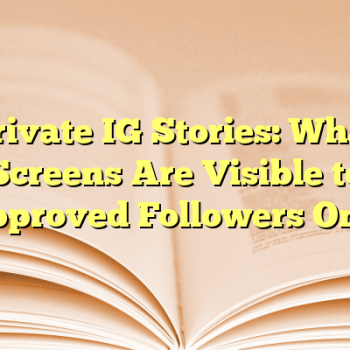 Private IG Stories: What Screens Are Visible to Approved Followers Only