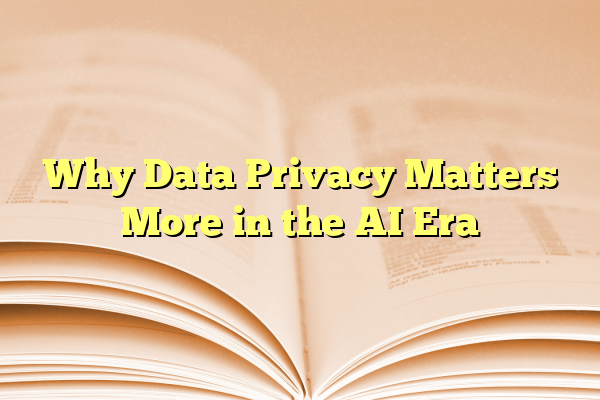 Why Data Privacy Matters More in the AI Era