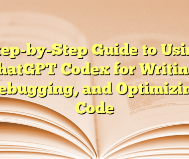 Step-by-Step Guide to Using ChatGPT Codex for Writing, Debugging, and Optimizing Code