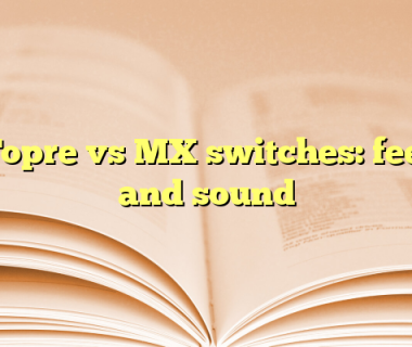 Topre vs MX switches: feel and sound