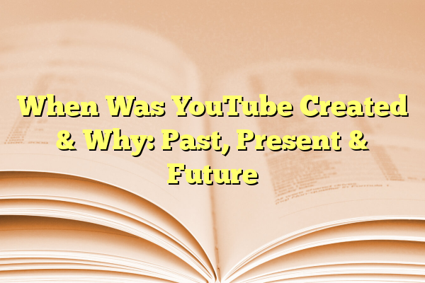 When Was YouTube Created & Why: Past, Present & Future