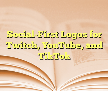 Social-First Logos for Twitch, YouTube, and TikTok