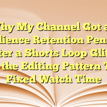 Why My Channel Got an Audience Retention Penalty After a Shorts Loop Glitch and the Editing Pattern That Fixed Watch Time