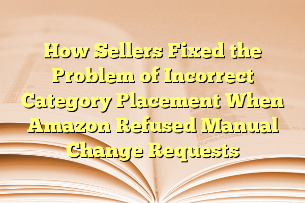 How Sellers Fixed the Problem of Incorrect Category Placement When Amazon Refused Manual Change Requests