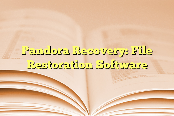 Pandora Recovery: File Restoration Software
