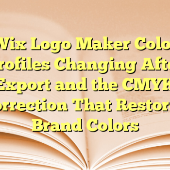 Wix Logo Maker Color Profiles Changing After Export and the CMYK Correction That Restored Brand Colors