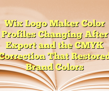 Wix Logo Maker Color Profiles Changing After Export and the CMYK Correction That Restored Brand Colors