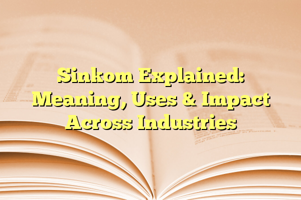 Sinkom Explained: Meaning, Uses & Impact Across Industries