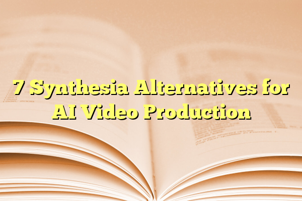 7 Synthesia Alternatives for AI Video Production
