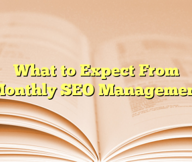 What to Expect From Monthly SEO Management
