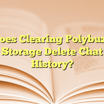 Does Clearing Polybuzz Storage Delete Chat History?