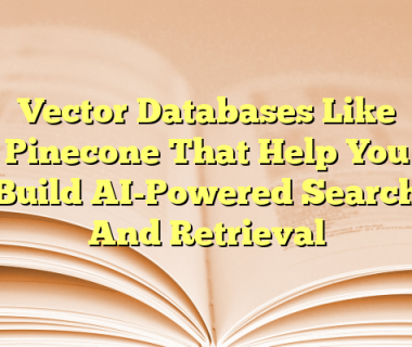 Vector Databases Like Pinecone That Help You Build AI-Powered Search And Retrieval