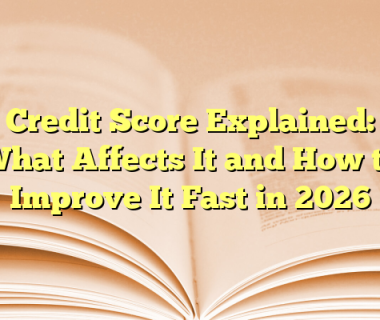 Credit Score Explained: What Affects It and How to Improve It Fast in 2026