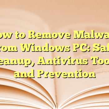 How to Remove Malware from Windows PC: Safe Cleanup, Antivirus Tools, and Prevention