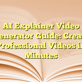 AI Explainer Video Generator Guide: Create Professional Videos in Minutes