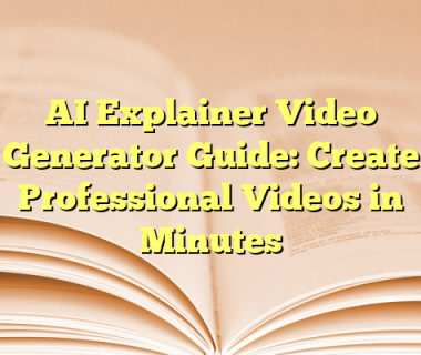 AI Explainer Video Generator Guide: Create Professional Videos in Minutes