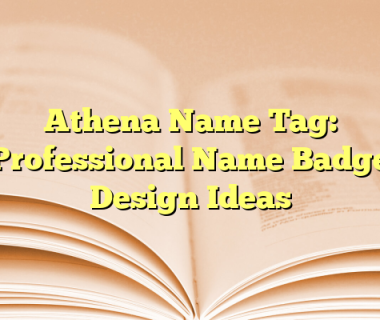 Athena Name Tag: Professional Name Badge Design Ideas