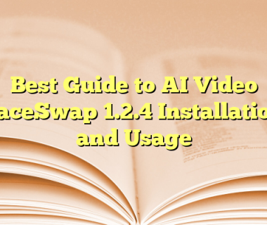 Best Guide to AI Video FaceSwap 1.2.4 Installation and Usage