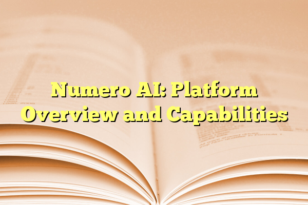 Numero AI: Platform Overview and Capabilities
